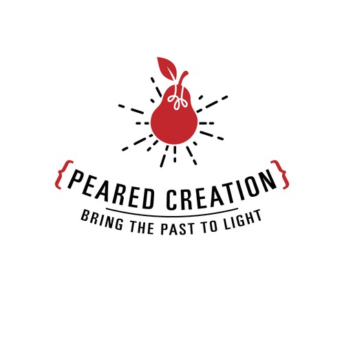 Pear design with the title 'logo for a company that designs steampunk-like lights.'