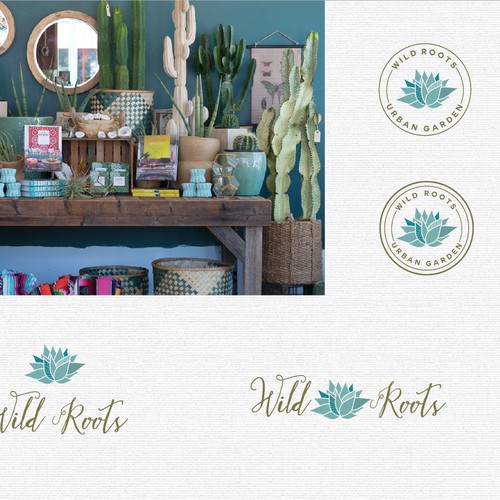 Boho logo with the title 'Logo for plant store'
