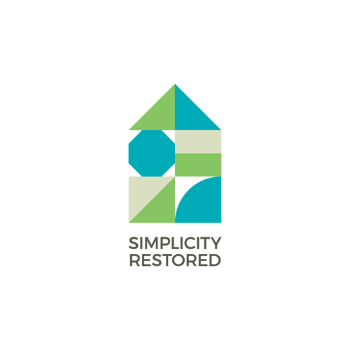 Block logo with the title 'Logo for Simplicity Restored, a professional for home organizing business.'