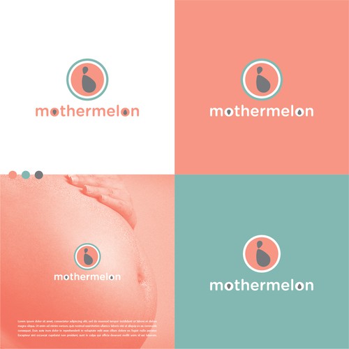 Watermelon design with the title 'Logo for pregnancy nutrition consulting - MOTHERMELON'