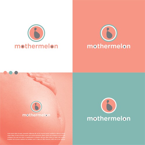 Watermelon logo with the title 'Logo for pregnancy nutrition consulting - MOTHERMELON'