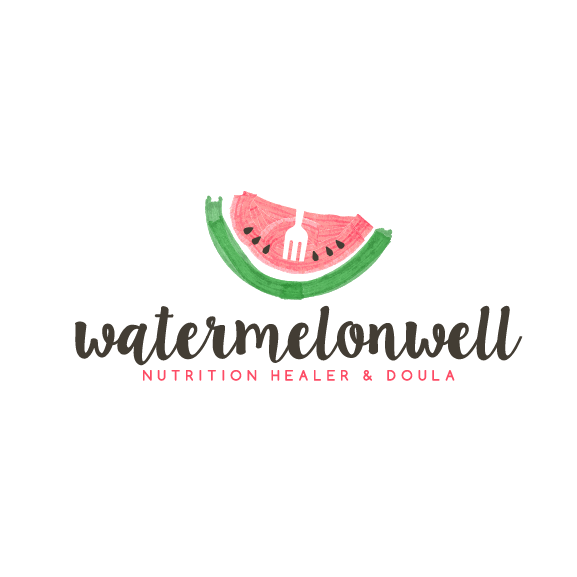 Green and pink logo with the title 'watermelonwell'