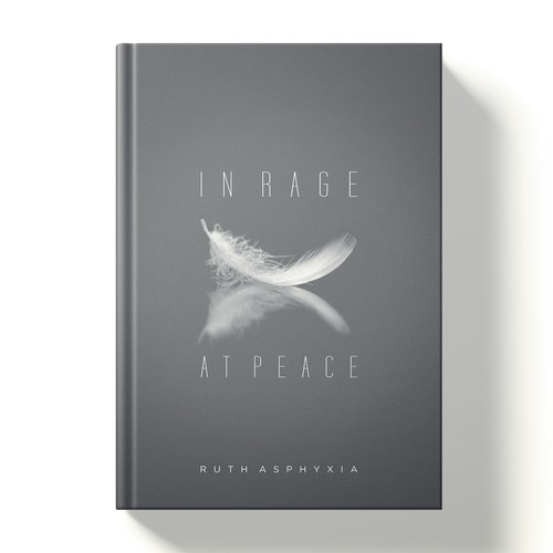 Poetry book cover with the title 'Poetry book cover; minimalist design'