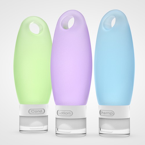 Virtual design with the title 'Create Renderings for Travel Squeeze Bottle '