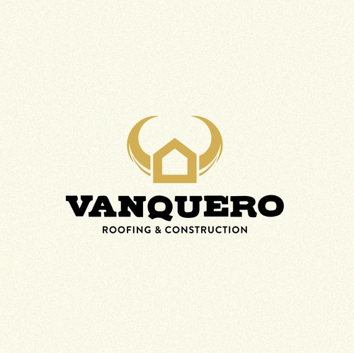 Cowboy logo with the title 'Roofing and construction logo'