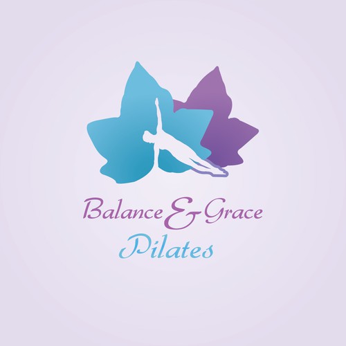 Pilates logo with the title 'Beautiful Logo with Ivy Leaf'