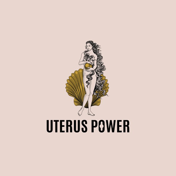 Edgy logo with the title 'Uterus Power logo design'