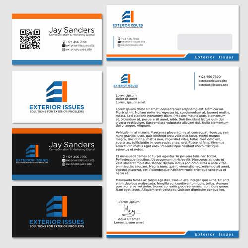 Letterhead brand with the title 'Exterior Issues'