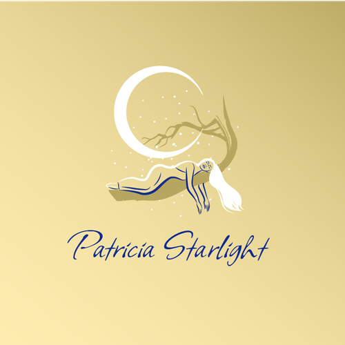 Moonlight logo with the title 'Mystical logo concept for Patricia Starlight'