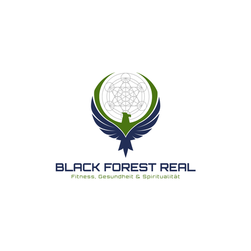 Sacred geometry logo with the title 'Wir benötigen ein neues Logodesign für unsere Homepage BlackForestReal.de und den entspr. Videopodca'
