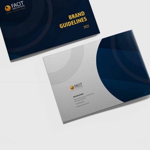 Style guide design with the title 'Brand Guide for tech brand'