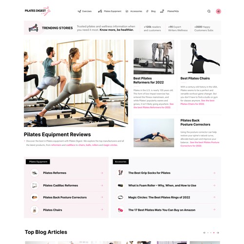 Blog website with the title 'Blog and Content Media Design'