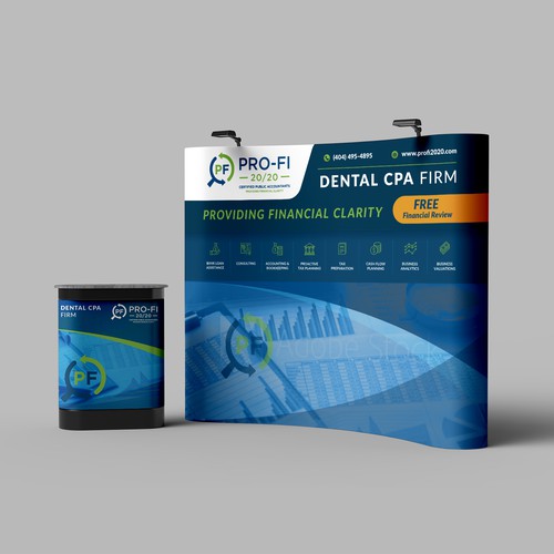 Trade show design with the title 'Tradeshow Booth For Pro-Fi'