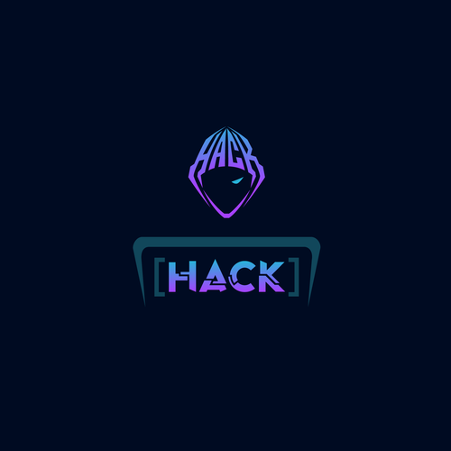 Hacker logo with the title ' Hacker Themed Logo'