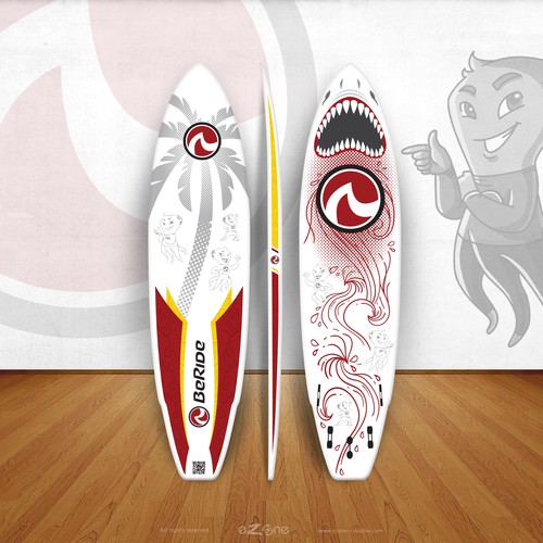 Surfboard design with the title 'Surfboard Design | Shark '