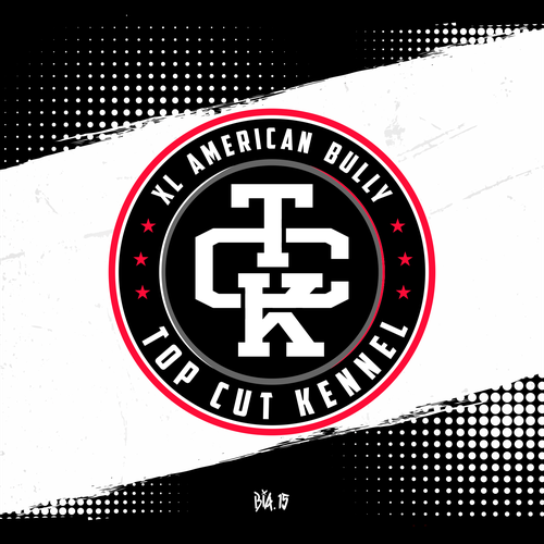 Animal brand with the title 'XL American Bully kennel-Top Cut Kennel'