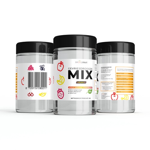 Fruit label with the title 'Jar packaging label Design'