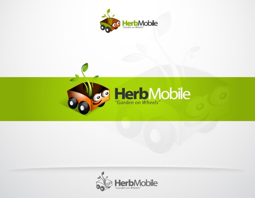 Orange and brown design with the title 'Herb Mobile'
