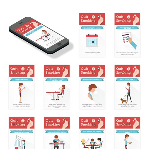 Tips design with the title 'Quit Smoking Graphics'