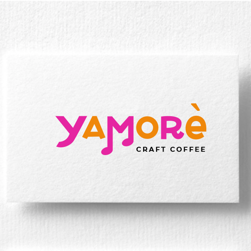 Bright logo with the title 'Logo concept for a coffee shop'