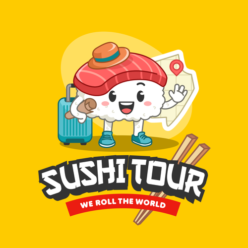 Tourism design with the title 'Sushi Tour'