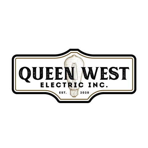 Lamp design with the title 'Queen West Electric Inc.'