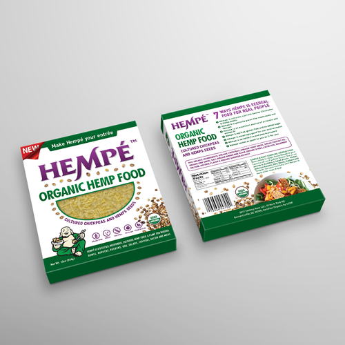 Hemp packaging with the title 'Hempe'