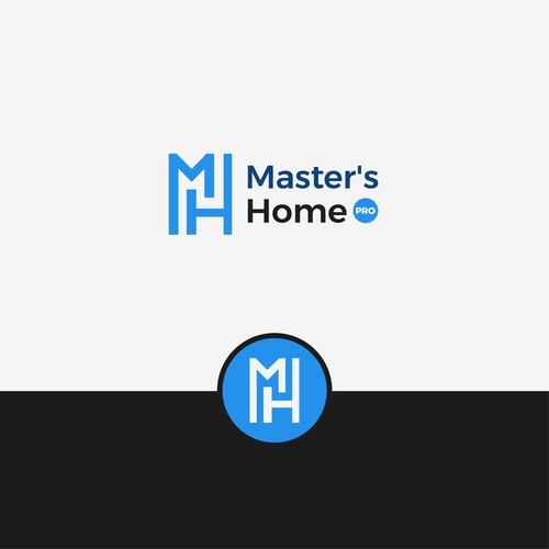 Toilet design with the title 'Logo for Company Master's Home Pro who specializes in Bathrooms'