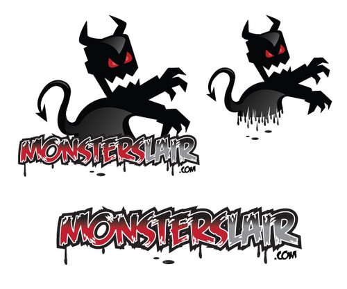 Horror logo with the title 'Monsterslair.com Logo'