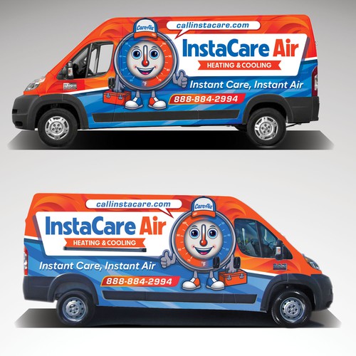 Plumbing design with the title 'Plumbing and Heating Car Wrap'