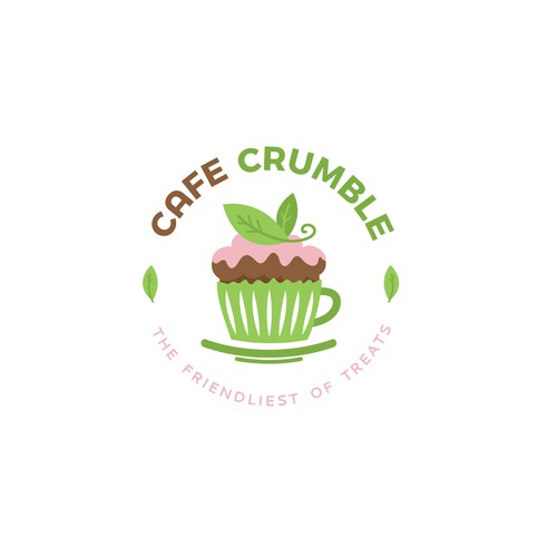 Cheerful logo with the title 'Logo concept for a cake & sweets shop'