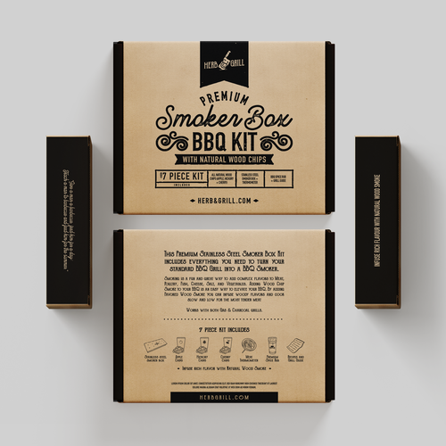 Barbecue design with the title 'Packaging Design'