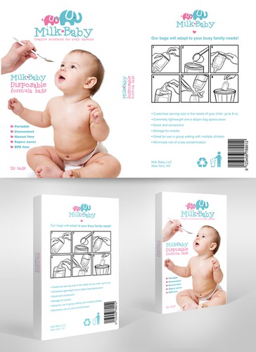 Cute packaging with the title 'BABY PACKAGE DESIGN'
