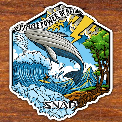 Nature design with the title 'SNAP Power Nature sticker'