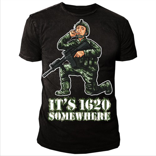 Clock design with the title 'Illustration of Army Soldier High'