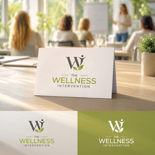 Wellness logo with the title 'Modern wellness monogram logo'