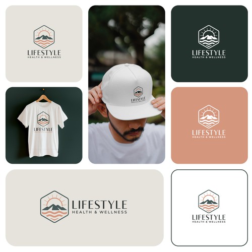 Lifestyle brand with the title 'Lifestyle health and wellness logo'