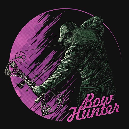 T-shirt with the title 'Bow Hunter T-shirt Design'