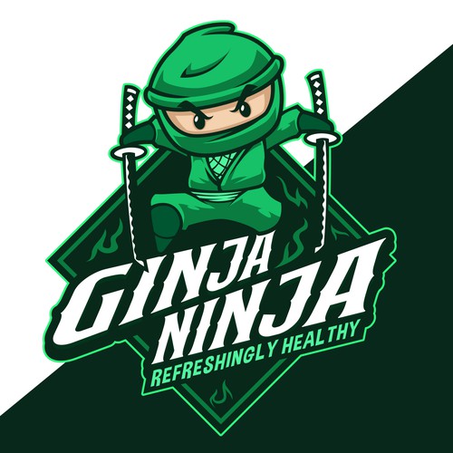Ninja logo with the title 'Ginja Ninja'
