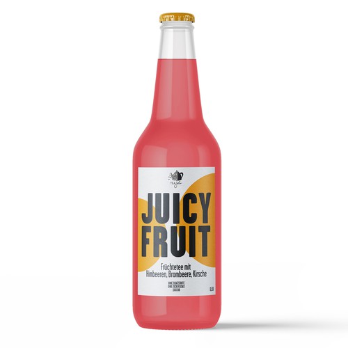 Geometric label with the title 'Simple Ice Tea Label'