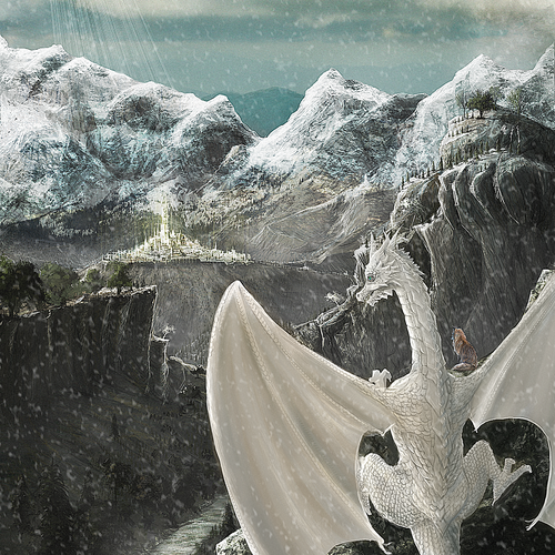 Book illustration artwork with the title 'Coverart for debut of Dragon series needed'