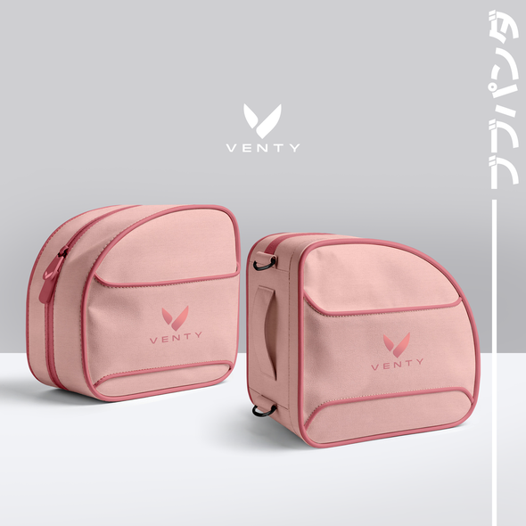 Travel packaging with the title 'Travel Bag Design for Portable Venty Fan'