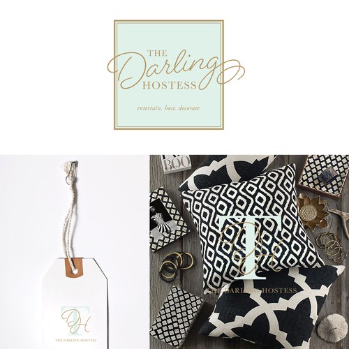 Charming logo with the title 'The Darling Hostess Logo'