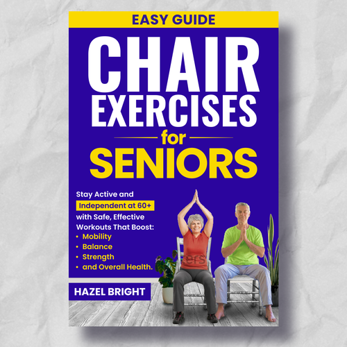 Yoga book cover with the title 'Chair Exercises for Seniors'