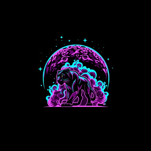 Panther design with the title 'The Ebony Verse'