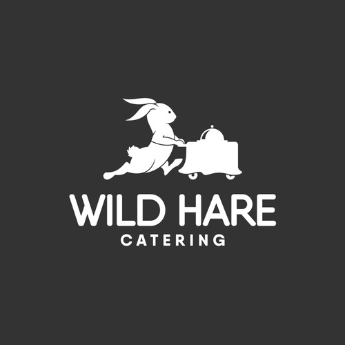 Catering logo with the title 'wild hare catering'