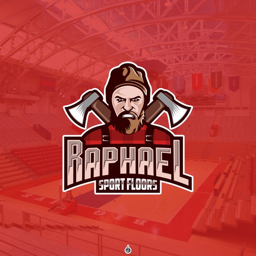 Axe design with the title 'Cool illustration logo for flooring company '