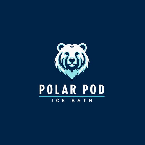 Bath design with the title 'Polar Pod Ice Bath Logo Design'