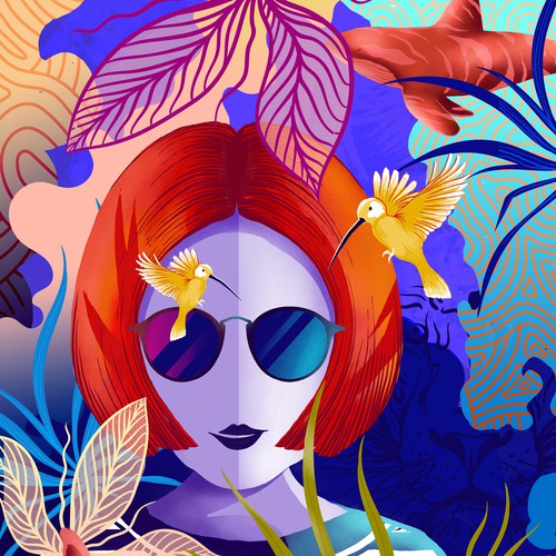 Wall design with the title 'Kris kros wall illustration'