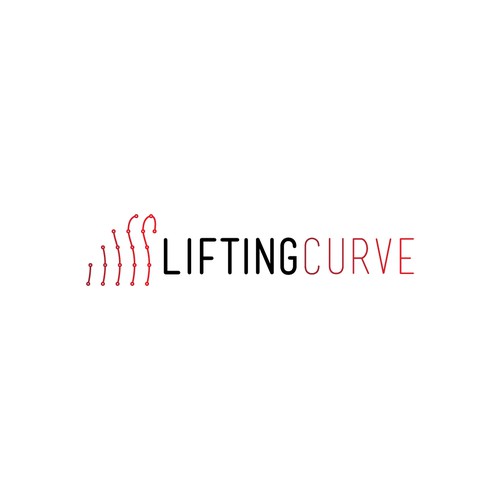 Curvy logo with the title 'Simple logo design of weightlifting education company'